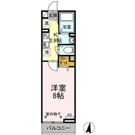 D-room花京院の物件間取画像